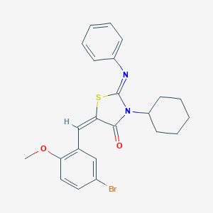 5-(5-Bromo-2-methoxybenzylidene)-3-cyclohexyl-2-(phenylimino)-1,3-thiazolidin-4-one