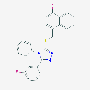 3-{[(4-fluoro-1-naphthyl)methyl]sulfanyl}-5-(3-fluorophenyl)-4-phenyl-4H-1,2,4-triazole