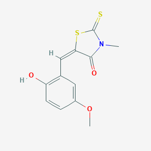 (5E)-5-(2-hydroxy-5-methoxybenzylidene)-3-methyl-2-thioxo-1,3-thiazolidin-4-one