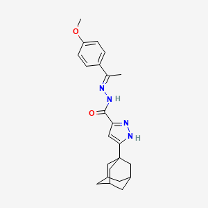 3-(ADAMANTAN-1-YL)-N'-[(1E)-1-(4-METHOXYPHENYL)ETHYLIDENE]-1H-PYRAZOLE-5-CARBOHYDRAZIDE