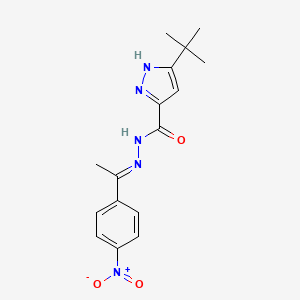 3-tert-butyl-N'-[(E)-1-(4-nitrophenyl)ethylidene]-1H-pyrazole-5-carbohydrazide