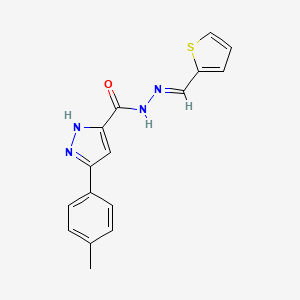 3-(4-methylphenyl)-N'-(2-thienylmethylene)-1H-pyrazole-5-carbohydrazide