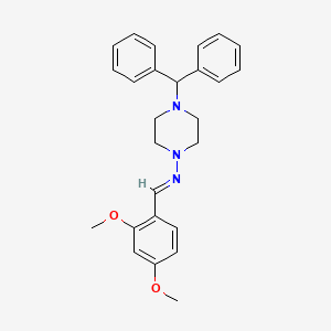 N-(2,4-dimethoxybenzylidene)-4-(diphenylmethyl)-1-piperazinamine