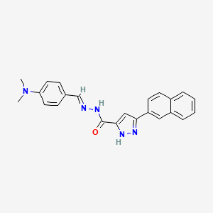 N'-[4-(dimethylamino)benzylidene]-3-(2-naphthyl)-1H-pyrazole-5-carbohydrazide