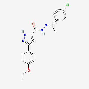 N'-[1-(4-chlorophenyl)ethylidene]-3-(4-ethoxyphenyl)-1H-pyrazole-5-carbohydrazide