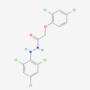 molecular formula C14H9Cl5N2O2 B388729 2-(2,4-dichlorophenoxy)-N'-(2,4,6-trichlorophenyl)acetohydrazide 