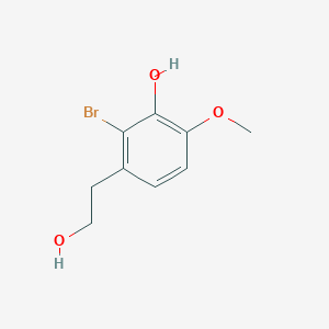 molecular formula C9H11BrO3 B038873 2-Bromo-3-(2-hydroxyethyl)-6-methoxyphenol CAS No. 115961-48-3
