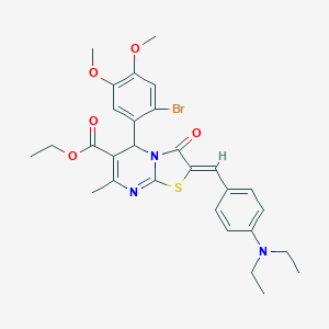ethyl (2Z)-5-(2-bromo-4,5-dimethoxyphenyl)-2-[4-(diethylamino)benzylidene]-7-methyl-3-oxo-2,3-dihydro-5H-[1,3]thiazolo[3,2-a]pyrimidine-6-carboxylate