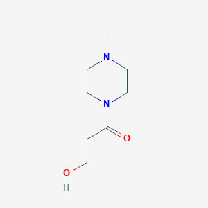 molecular formula C8H16N2O2 B038874 3-Hydroxy-1-(4-methylpiperazin-1-yl)propan-1-one CAS No. 118779-37-6
