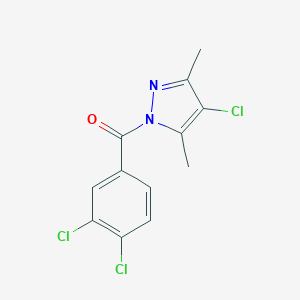 molecular formula C12H9Cl3N2O B388742 (4-Chloro-3,5-dimethyl-pyrazol-1-yl)-(3,4-dichloro-phenyl)-methanone 