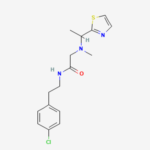 N-[2-(4-chlorophenyl)ethyl]-2-{methyl[1-(1,3-thiazol-2-yl)ethyl]amino}acetamide