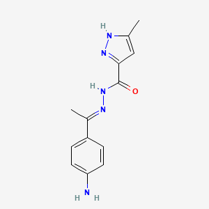 N'-[(1E)-1-(4-aminophenyl)ethylidene]-3-methyl-1H-pyrazole-5-carbohydrazide