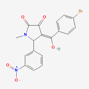 4-(4-bromobenzoyl)-3-hydroxy-1-methyl-5-(3-nitrophenyl)-1,5-dihydro-2H-pyrrol-2-one