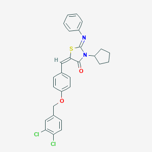 3-Cyclopentyl-5-{4-[(3,4-dichlorobenzyl)oxy]benzylidene}-2-(phenylimino)-1,3-thiazolidin-4-one