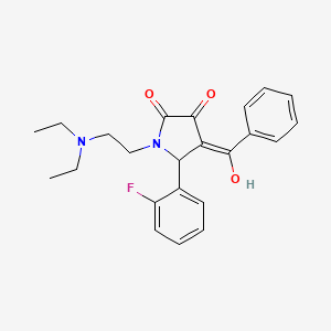 (4E)-1-[2-(diethylamino)ethyl]-5-(2-fluorophenyl)-4-[hydroxy(phenyl)methylidene]pyrrolidine-2,3-dione