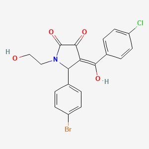 5-(4-bromophenyl)-4-(4-chlorobenzoyl)-3-hydroxy-1-(2-hydroxyethyl)-1,5-dihydro-2H-pyrrol-2-one