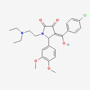 4-(4-chlorobenzoyl)-1-[2-(diethylamino)ethyl]-5-(3,4-dimethoxyphenyl)-3-hydroxy-1,5-dihydro-2H-pyrrol-2-one