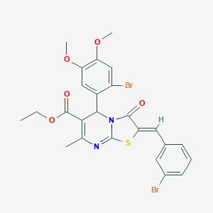 ethyl 2-(3-bromobenzylidene)-5-(2-bromo-4,5-dimethoxyphenyl)-7-methyl-3-oxo-2,3-dihydro-5H-[1,3]thiazolo[3,2-a]pyrimidine-6-carboxylate