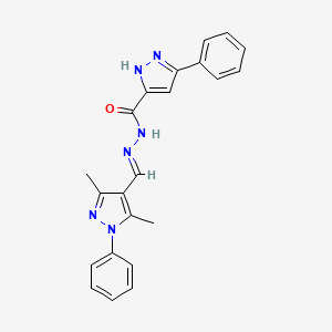 N'-[(3,5-dimethyl-1-phenyl-1H-pyrazol-4-yl)methylene]-3-phenyl-1H-pyrazole-5-carbohydrazide