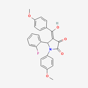 5-(2-fluorophenyl)-3-hydroxy-4-(4-methoxybenzoyl)-1-(4-methoxyphenyl)-1,5-dihydro-2H-pyrrol-2-one