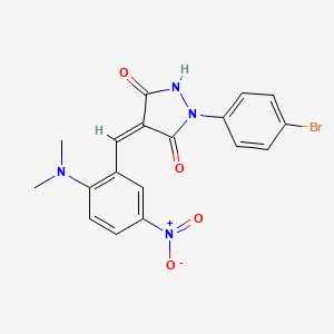 1-(4-bromophenyl)-4-[2-(dimethylamino)-5-nitrobenzylidene]-3,5-pyrazolidinedione