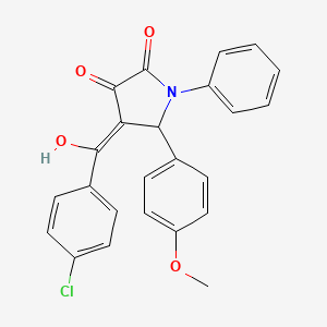 4-(4-chlorobenzoyl)-3-hydroxy-5-(4-methoxyphenyl)-1-phenyl-1,5-dihydro-2H-pyrrol-2-one