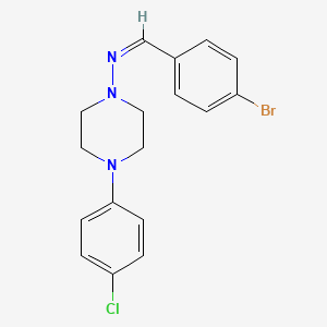 N-(4-bromobenzylidene)-4-(4-chlorophenyl)-1-piperazinamine