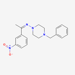 (1Z)-N-(4-BENZYLPIPERAZIN-1-YL)-1-(3-NITROPHENYL)ETHAN-1-IMINE