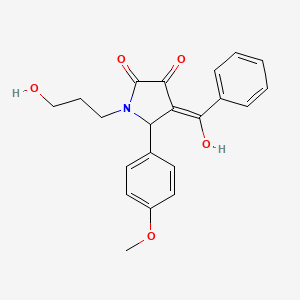 4-benzoyl-3-hydroxy-1-(3-hydroxypropyl)-5-(4-methoxyphenyl)-1,5-dihydro-2H-pyrrol-2-one