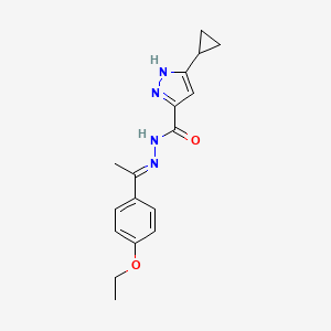 3-cyclopropyl-N'-[1-(4-ethoxyphenyl)ethylidene]-1H-pyrazole-5-carbohydrazide