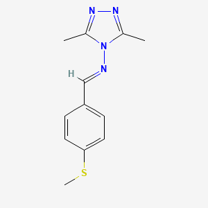 3,5-dimethyl-N-[4-(methylthio)benzylidene]-4H-1,2,4-triazol-4-amine