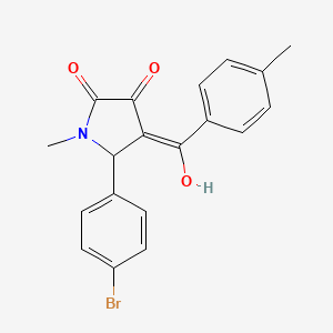 5-(4-bromophenyl)-3-hydroxy-1-methyl-4-(4-methylbenzoyl)-1,5-dihydro-2H-pyrrol-2-one