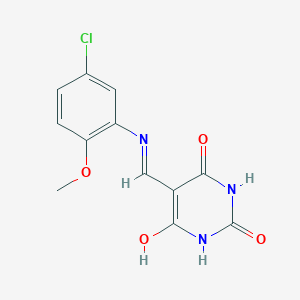 5-{[(5-chloro-2-methoxyphenyl)amino]methylidene}pyrimidine-2,4,6(1H,3H,5H)-trione