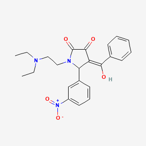 4-BENZOYL-1-[2-(DIETHYLAMINO)ETHYL]-3-HYDROXY-5-(3-NITROPHENYL)-2,5-DIHYDRO-1H-PYRROL-2-ONE