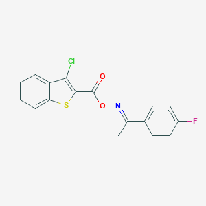 1-(4-fluorophenyl)ethanone O-[(3-chloro-1-benzothien-2-yl)carbonyl]oxime