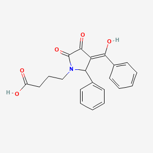 4-(3-benzoyl-4-hydroxy-5-oxo-2-phenyl-2,5-dihydro-1H-pyrrol-1-yl)butanoic acid