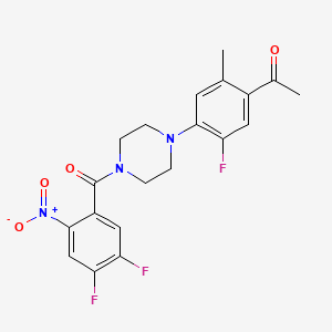 1-[4-[4-(4,5-Difluoro-2-nitrobenzoyl)piperazin-1-yl]-5-fluoro-2-methylphenyl]ethanone