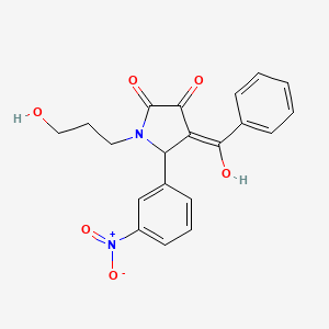 4-benzoyl-3-hydroxy-1-(3-hydroxypropyl)-5-(3-nitrophenyl)-1,5-dihydro-2H-pyrrol-2-one