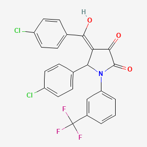 4-(4-chlorobenzoyl)-5-(4-chlorophenyl)-3-hydroxy-1-[3-(trifluoromethyl)phenyl]-1,5-dihydro-2H-pyrrol-2-one