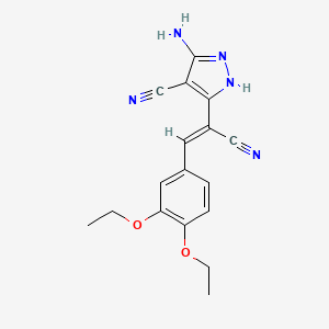 5-amino-3-[1-cyano-2-(3,4-diethoxyphenyl)vinyl]-1H-pyrazole-4-carbonitrile