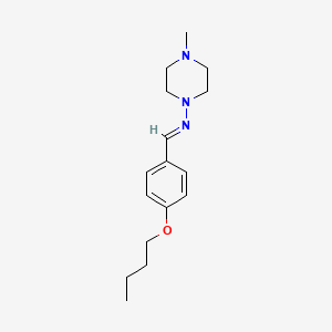 molecular formula C16H25N3O B3887727 N-[(E)-1-(4-BUTOXYPHENYL)METHYLIDENE]-N-(4-METHYLPIPERAZINO)AMINE 