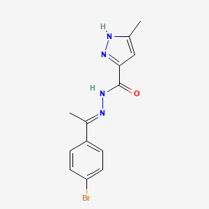 N'-[(1E)-1-(4-bromophenyl)ethylidene]-3-methyl-1H-pyrazole-5-carbohydrazide