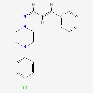 4-(4-chlorophenyl)-N-(3-phenyl-2-propen-1-ylidene)-1-piperazinamine