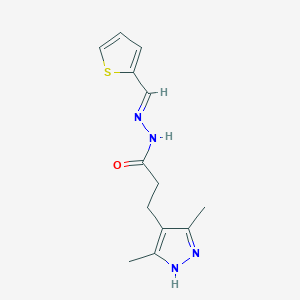 3-(3,5-dimethyl-1H-pyrazol-4-yl)-N'-[(E)-2-thienylmethylidene]propanohydrazide