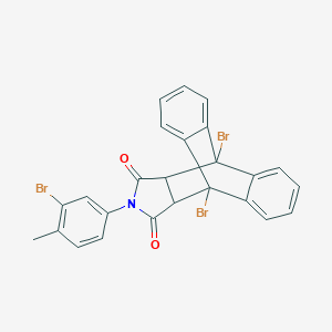 1,8-Dibromo-17-(3-bromo-4-methylphenyl)-17-azapentacyclo[6.6.5.0~2,7~.0~9,14~.0~15,19~]nonadeca-2,4,6,9,11,13-hexaene-16,18-dione (non-preferred name)