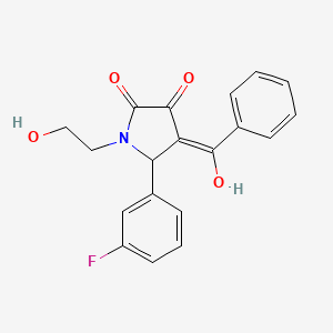 (4E)-5-(3-fluorophenyl)-1-(2-hydroxyethyl)-4-[hydroxy(phenyl)methylidene]pyrrolidine-2,3-dione