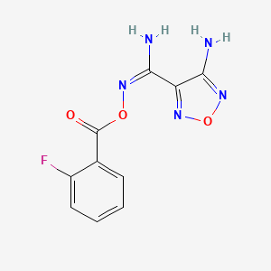 4-amino-N'-[(2-fluorobenzoyl)oxy]-1,2,5-oxadiazole-3-carboximidamide