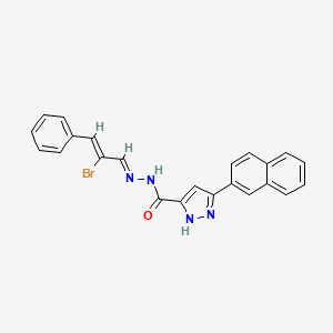 N'-(2-bromo-3-phenyl-2-propen-1-ylidene)-3-(2-naphthyl)-1H-pyrazole-5-carbohydrazide