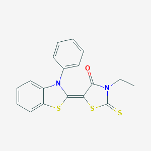 3-ethyl-5-(3-phenyl-1,3-benzothiazol-2(3H)-ylidene)-2-thioxo-1,3-thiazolidin-4-one