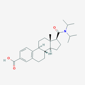 molecular formula C26H37NO3 B038879 17-(N,N-Diisopropylcarboxamide)estra-1,3,5(10)-triene-3-carboxylic acid CAS No. 124650-99-3